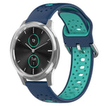 Cinturino in silicone bicolore traspirante da 20 mm, For Garmin VivoMove Luxe