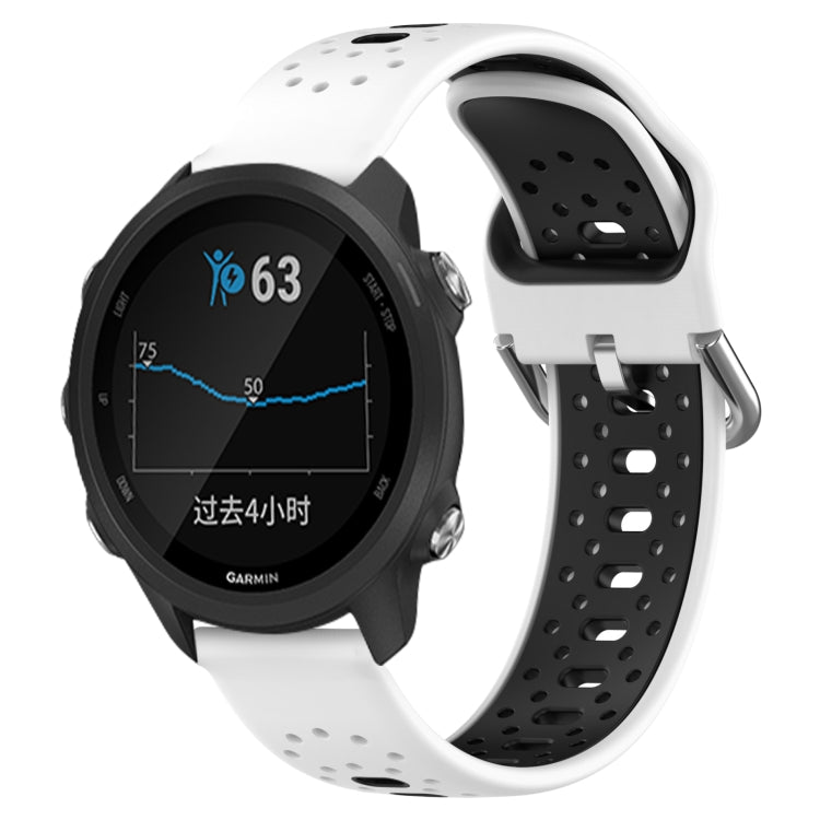Cinturino in silicone bicolore traspirante da 20 mm, For Garmin Forerunner 245