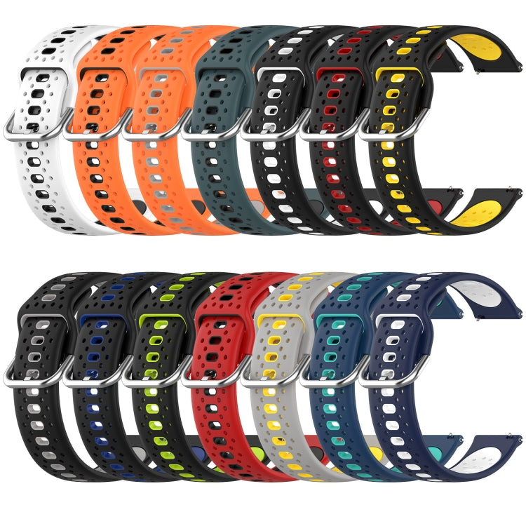 Cinturino in silicone bicolore traspirante da 20 mm, For Garmin Approach S40
