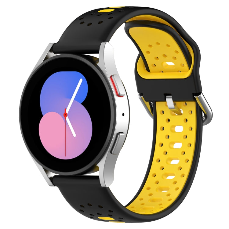 Cinturino in silicone bicolore traspirante da 20 mm, For Samsung Galaxy Watch 4 44mm