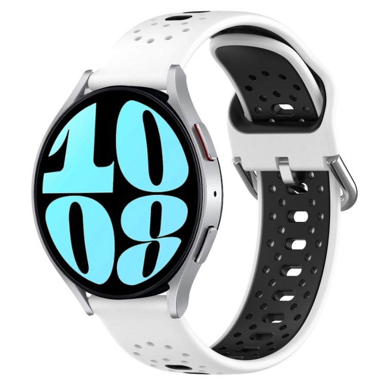 Cinturino in silicone bicolore traspirante da 20 mm, For Samsung Galaxy Watch 6 44mm