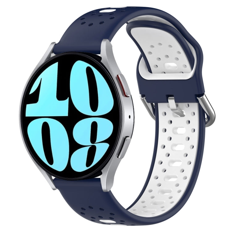 Cinturino in silicone bicolore traspirante da 20 mm, For Samsung Galaxy Watch 6 40mm