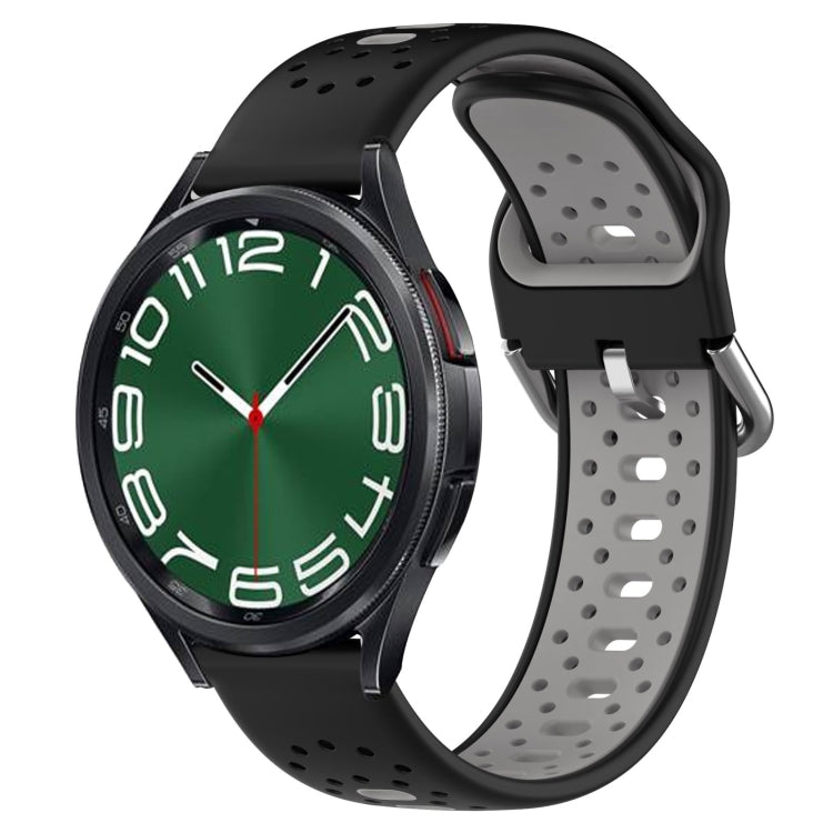 Cinturino in silicone bicolore traspirante da 20 mm, For Samsung Galaxy Watch 6 Classic 47mm