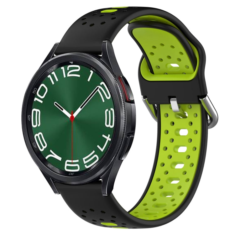 Cinturino in silicone bicolore traspirante da 20 mm, For Samsung Galaxy Watch 6 Classic 47mm