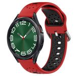 Cinturino in silicone bicolore traspirante da 20 mm, For Samsung Galaxy Watch 6 Classic 47mm