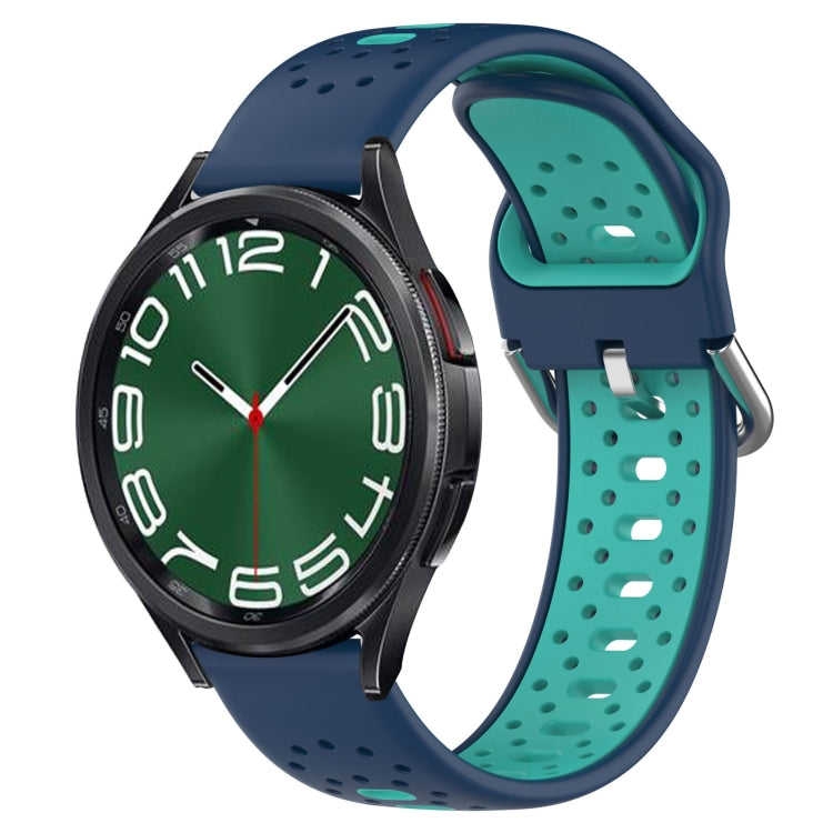 Cinturino in silicone bicolore traspirante da 20 mm, For Samsung Galaxy Watch 6 Classic 47mm