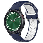 Cinturino in silicone bicolore traspirante da 20 mm, For Samsung Galaxy Watch 6 Classic 47mm