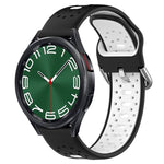 Cinturino in silicone bicolore traspirante da 20 mm, For Samsung Galaxy Watch 6 Classic 43mm