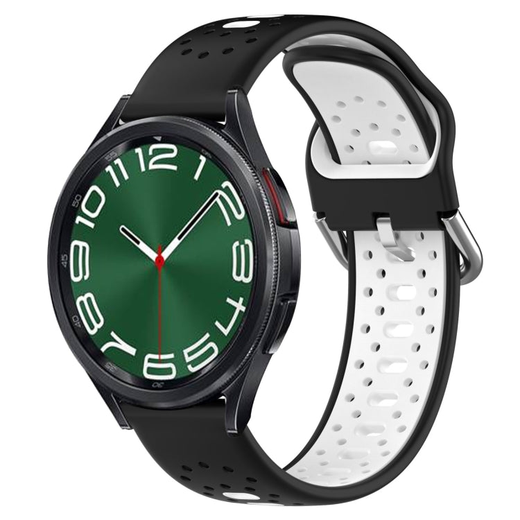 Cinturino in silicone bicolore traspirante da 20 mm, For Samsung Galaxy Watch 6 Classic 43mm