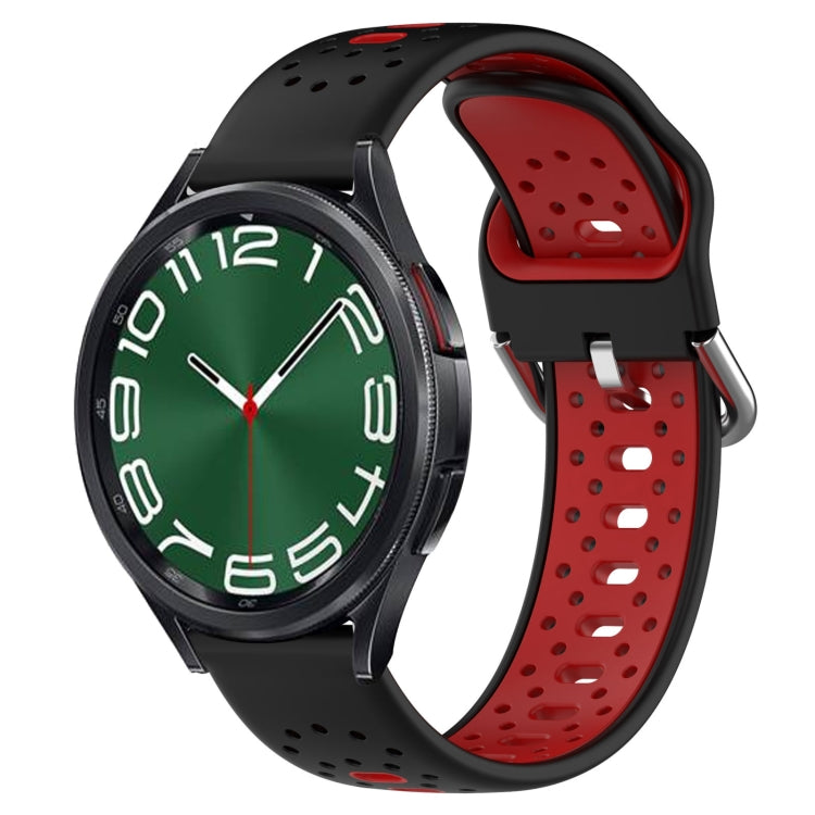 Cinturino in silicone bicolore traspirante da 20 mm, For Samsung Galaxy Watch 6 Classic 43mm