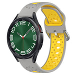 Cinturino in silicone bicolore traspirante da 20 mm, For Samsung Galaxy Watch 6 Classic 43mm