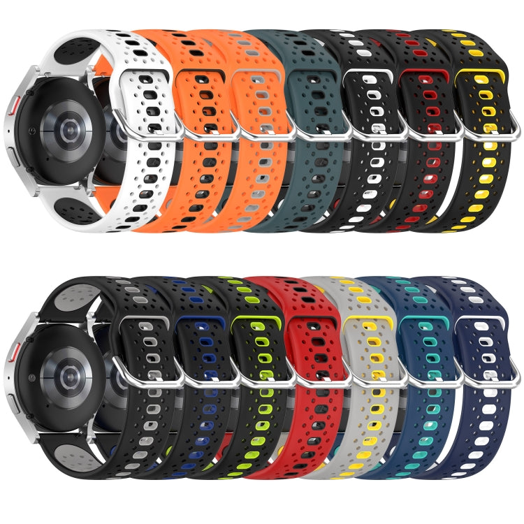 Cinturino in silicone bicolore traspirante da 20 mm, For Samsung Galaxy Watch 5 44mm