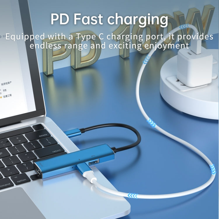 Adattatore USB-C 3 in 1 con USB3.0, PD3.0 e HDMI2.0 4K