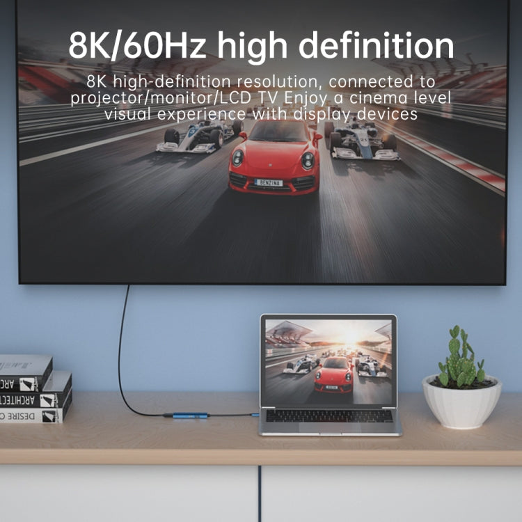 Adattatore USB-C 3 in 1 USB3.0 PD3.0 DP1.4 100W