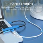 Adattatore USB-C 3 in 1 USB3.0 PD3.0 DP1.4 100W