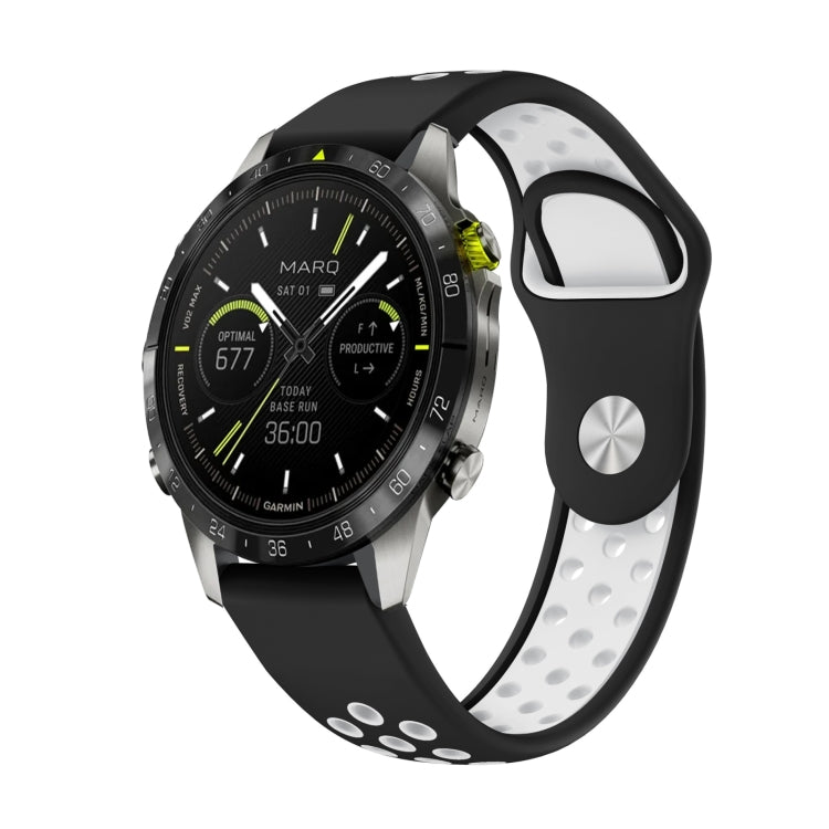 Cinturino sportivo in silicone traspirante da 22 mm, For Garmin MARQ Athlete Gen 2, For Garmin Instinct Crossover