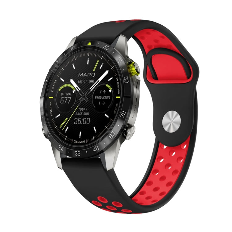 Cinturino sportivo in silicone traspirante da 22 mm, For Garmin MARQ Athlete Gen 2, For Garmin Instinct Crossover