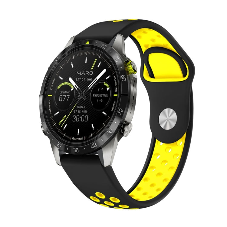 Cinturino sportivo in silicone traspirante da 22 mm, For Garmin MARQ Athlete Gen 2, For Garmin Instinct Crossover