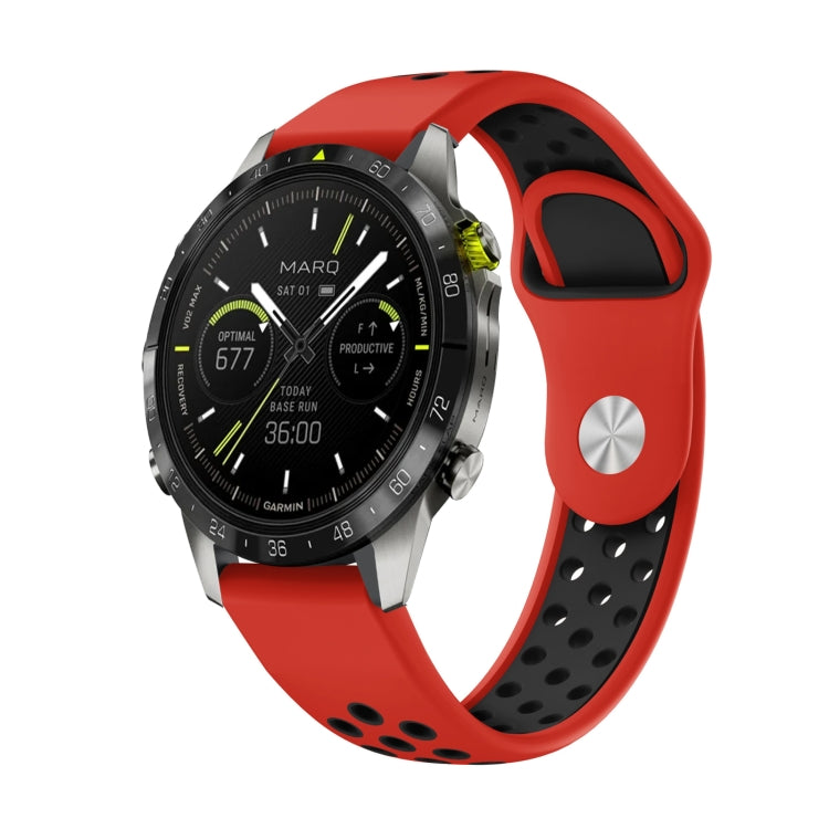 Cinturino sportivo in silicone traspirante da 22 mm, For Garmin MARQ Athlete Gen 2, For Garmin Instinct Crossover