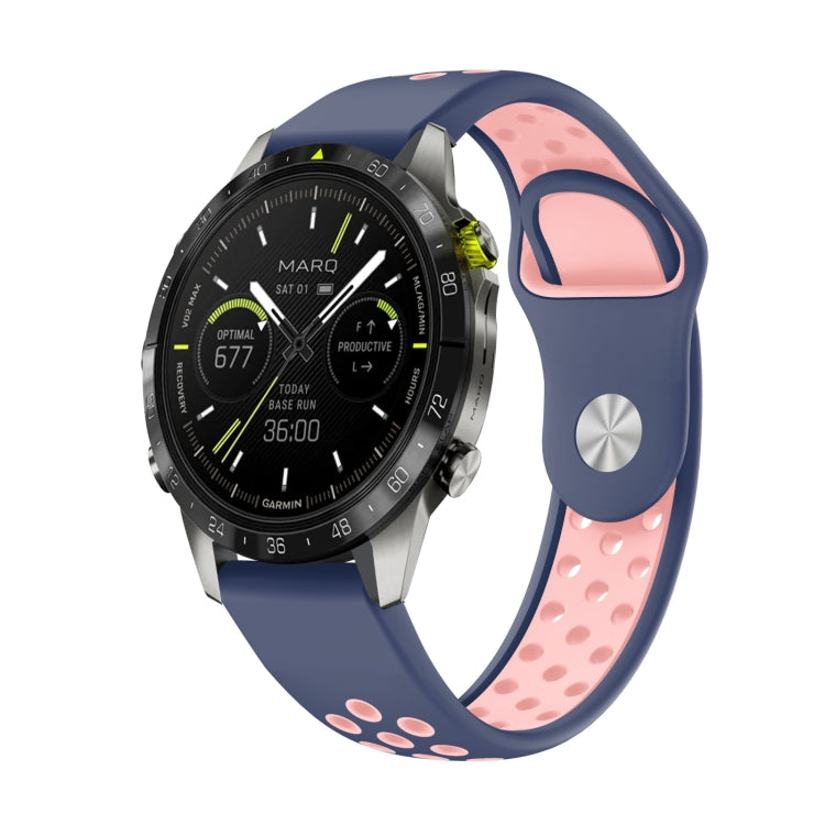 Cinturino sportivo in silicone traspirante da 22 mm, For Garmin MARQ Athlete Gen 2, For Garmin Instinct Crossover