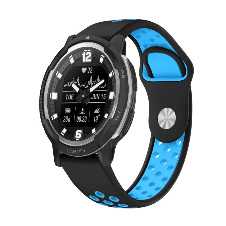 Cinturino sportivo in silicone traspirante da 22 mm, For Garmin MARQ Athlete Gen 2, For Garmin Instinct Crossover
