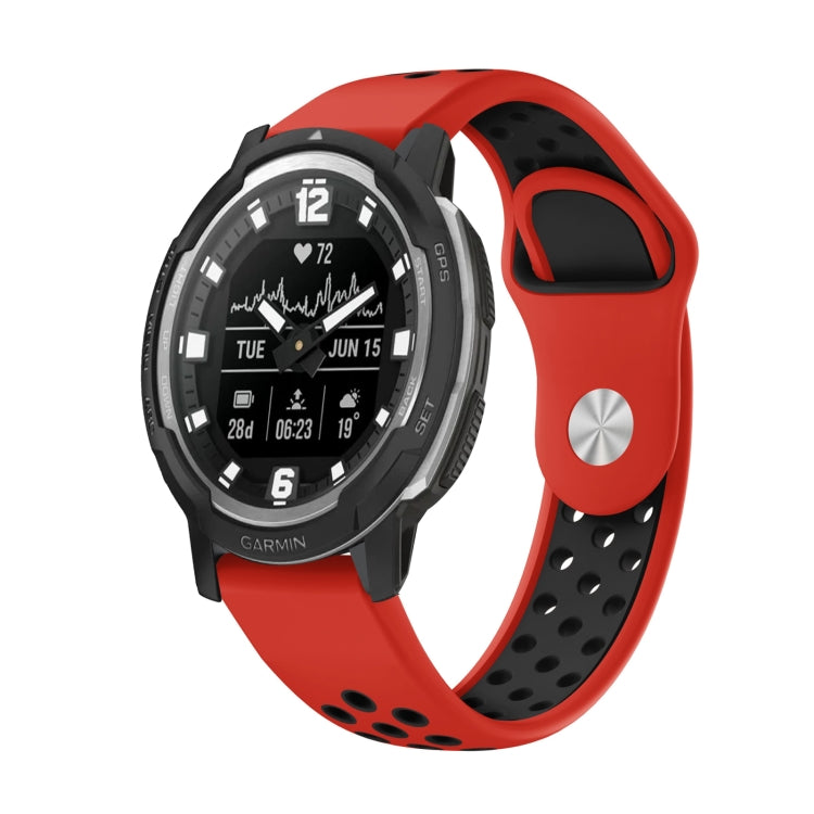 Cinturino sportivo in silicone traspirante da 22 mm, For Garmin MARQ Athlete Gen 2, For Garmin Instinct Crossover