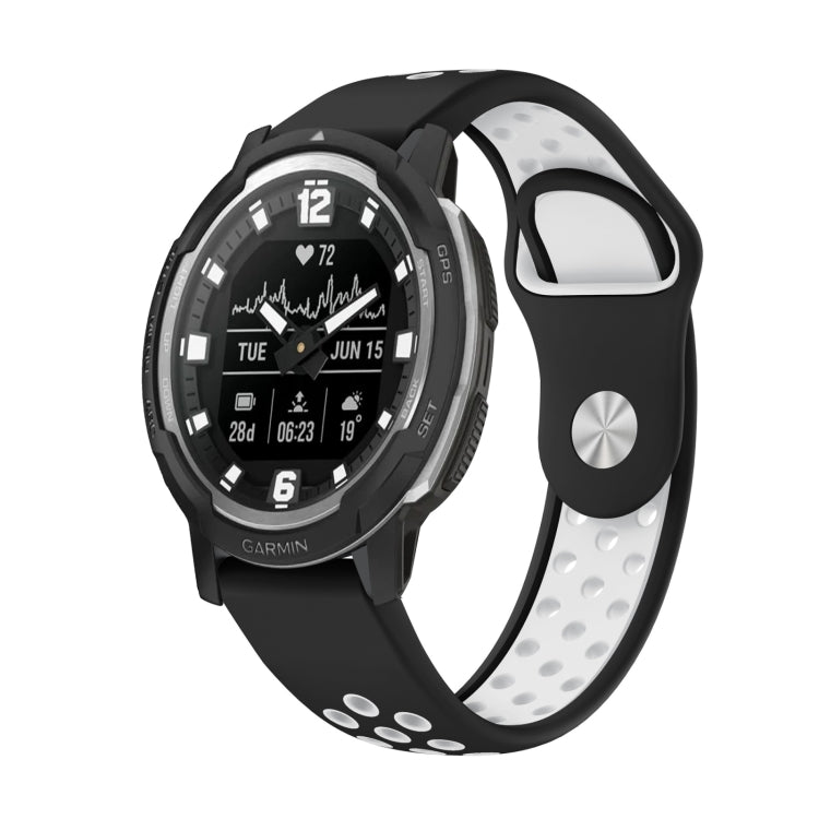 Cinturino sportivo in silicone traspirante da 22 mm, For Garmin Instinct Crossover Solar, For Garmin Fenix 7