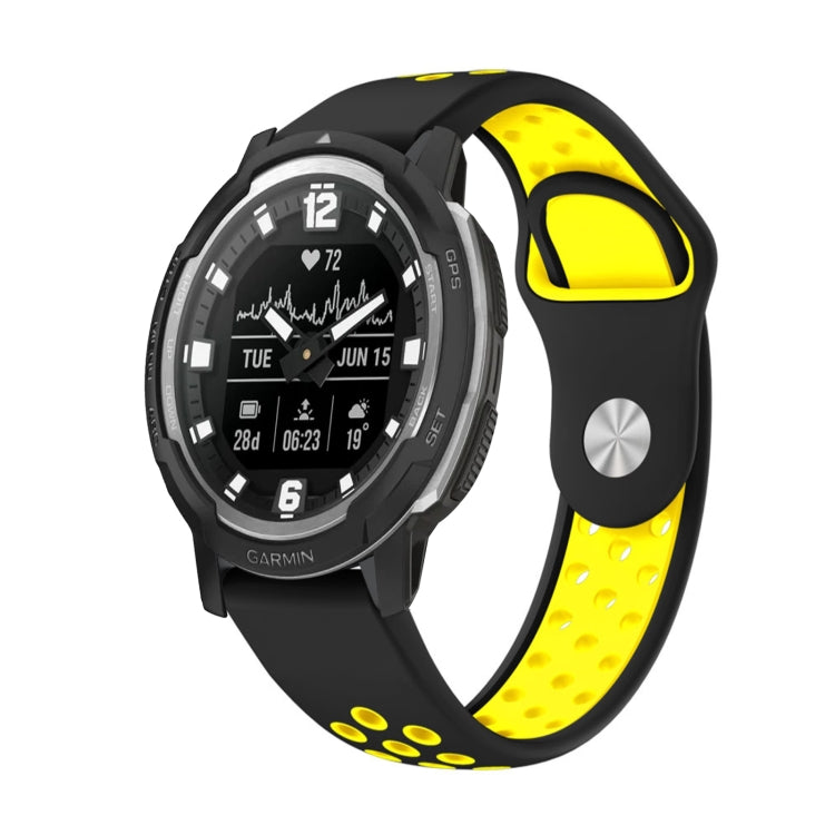 Cinturino sportivo in silicone traspirante da 22 mm, For Garmin Instinct Crossover Solar, For Garmin Fenix 7
