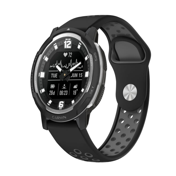 Cinturino sportivo in silicone traspirante da 22 mm, For Garmin Instinct Crossover Solar, For Garmin Fenix 7