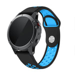 Cinturino sportivo in silicone traspirante da 22 mm, For Garmin Instinct Crossover Solar, For Garmin Fenix 7