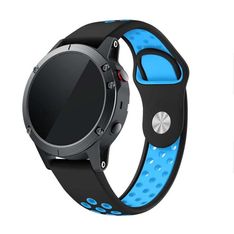 Cinturino sportivo in silicone traspirante da 22 mm, For Garmin Instinct Crossover Solar, For Garmin Fenix 7