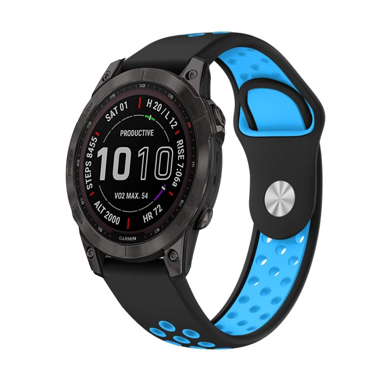 Cinturino sportivo in silicone traspirante da 22 mm, For Garmin Instinct Crossover Solar, For Garmin Fenix 7