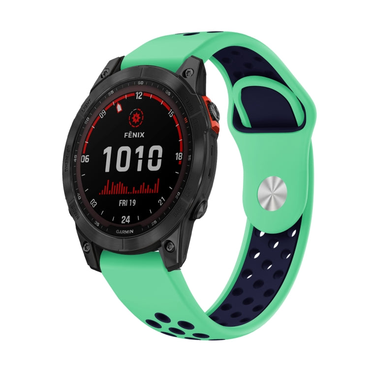 Cinturino sportivo in silicone traspirante da 22 mm, For Garmin Fenix 7 Solar, For Garmin Fenix 7 Sapphire Solar