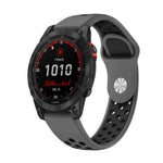 Cinturino sportivo in silicone traspirante da 22 mm, For Garmin Fenix 7 Solar, For Garmin Fenix 7 Sapphire Solar