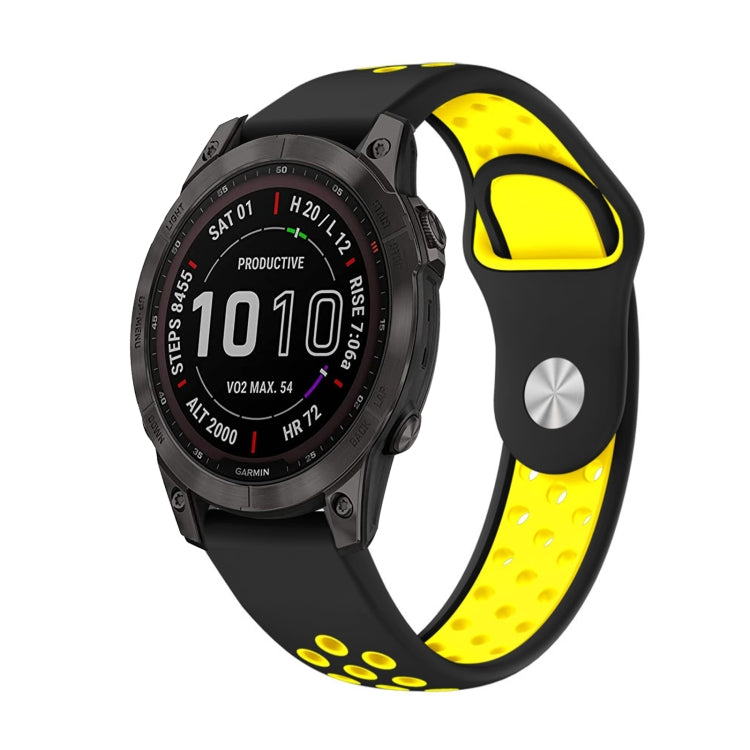Cinturino sportivo in silicone traspirante da 22 mm, For Garmin Fenix 7 Solar, For Garmin Fenix 7 Sapphire Solar