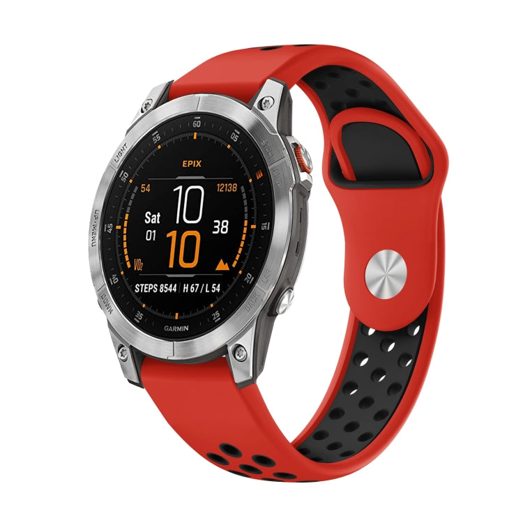 Cinturino sportivo in silicone traspirante da 22 mm, For Garmin EPIX Gen 2, For Garmin Approach S62