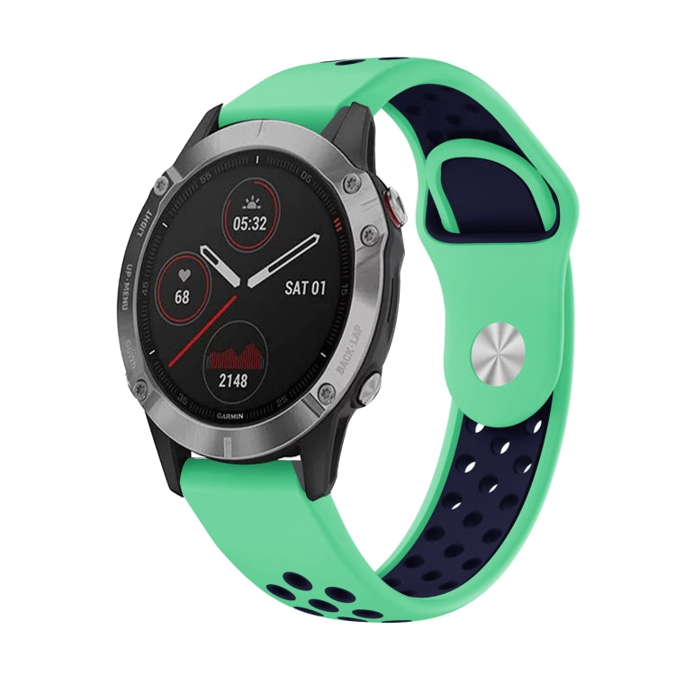 Cinturino sportivo in silicone traspirante da 22 mm, For Garmin Fenix 6 GPS, For Garmin Fenix 6 Pro GPS