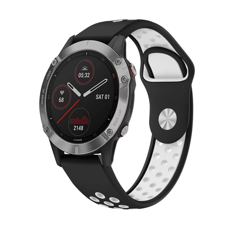 Cinturino sportivo in silicone traspirante da 22 mm, For Garmin Fenix 6 GPS, For Garmin Fenix 6 Pro GPS