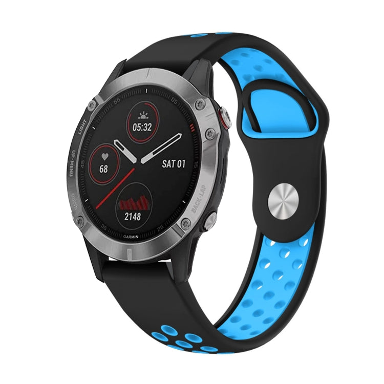 Cinturino sportivo in silicone traspirante da 22 mm, For Garmin Fenix 6 GPS, For Garmin Fenix 6 Pro GPS