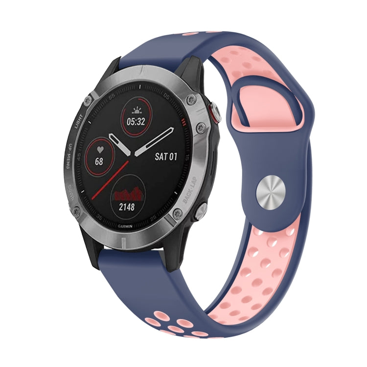 Cinturino sportivo in silicone traspirante da 22 mm, For Garmin Fenix 6 GPS, For Garmin Fenix 6 Pro GPS