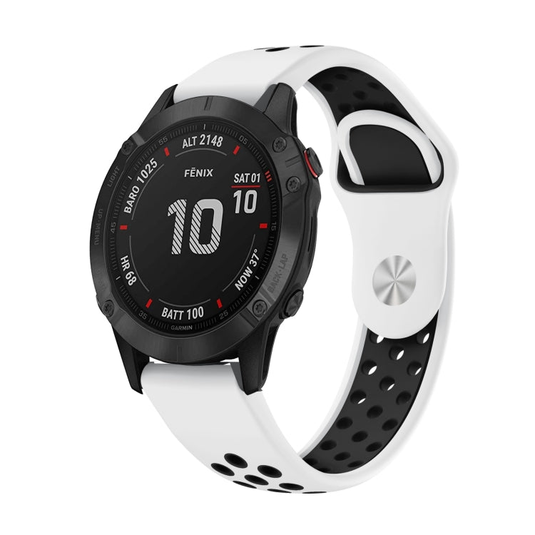 Cinturino sportivo in silicone traspirante da 22 mm, For Garmin Fenix 6 GPS, For Garmin Fenix 6 Pro GPS
