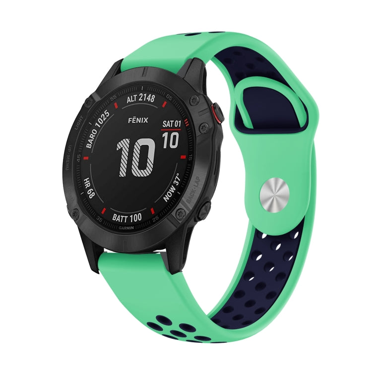 Cinturino sportivo in silicone traspirante da 22 mm, For Garmin Fenix 6 GPS, For Garmin Fenix 6 Pro GPS
