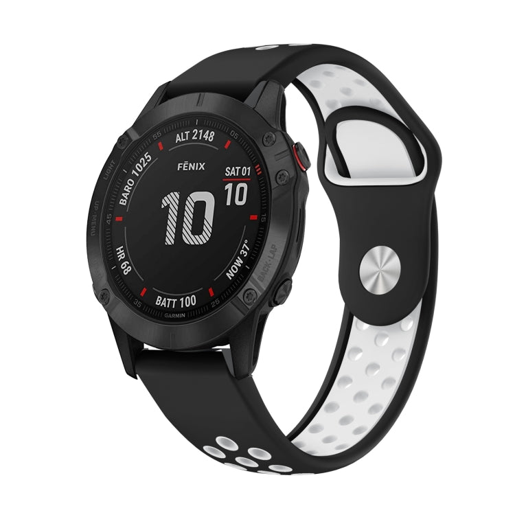 Cinturino sportivo in silicone traspirante da 22 mm, For Garmin Fenix 6 GPS, For Garmin Fenix 6 Pro GPS