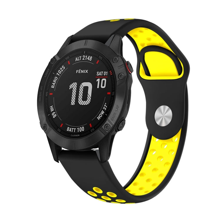 Cinturino sportivo in silicone traspirante da 22 mm, For Garmin Fenix 6 GPS, For Garmin Fenix 6 Pro GPS
