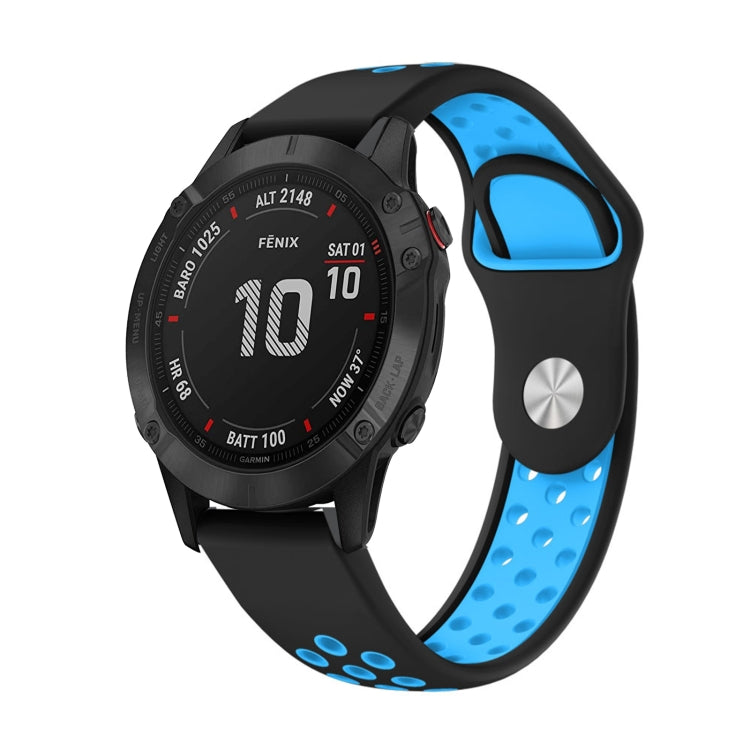 Cinturino sportivo in silicone traspirante da 22 mm, For Garmin Fenix 6 GPS, For Garmin Fenix 6 Pro GPS