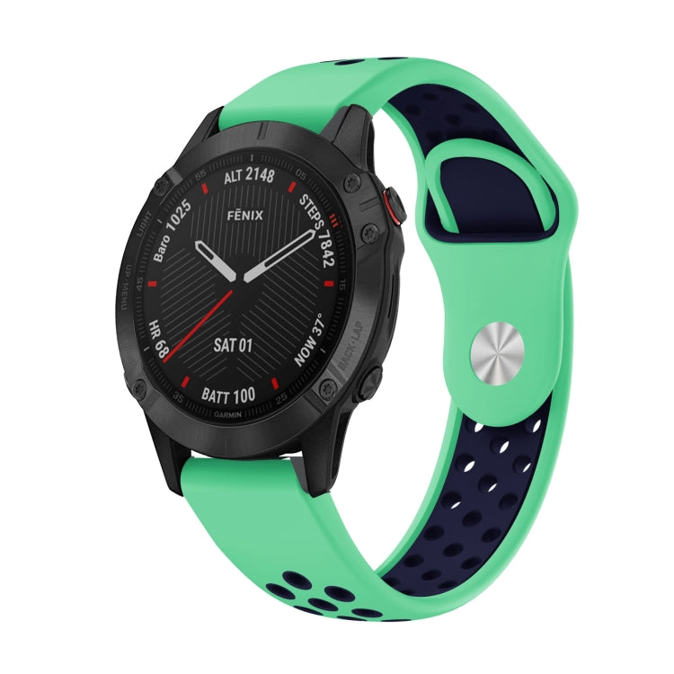 Cinturino sportivo in silicone traspirante da 22 mm, For Garmin Fenix 6 Sapphire GPS, For Garmin Fenix 5