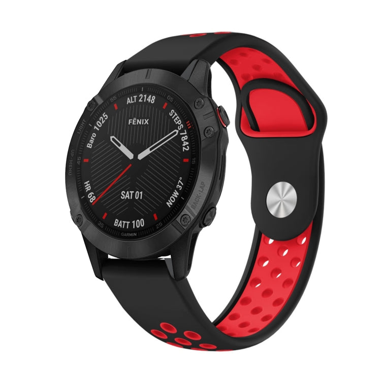 Cinturino sportivo in silicone traspirante da 22 mm, For Garmin Fenix 6 Sapphire GPS, For Garmin Fenix 5