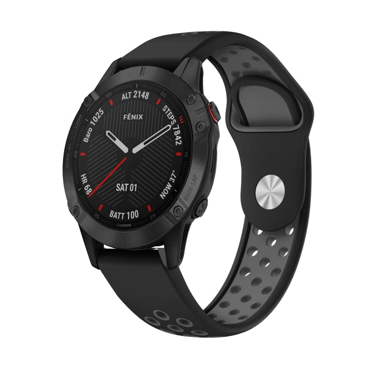 Cinturino sportivo in silicone traspirante da 22 mm, For Garmin Fenix 6 Sapphire GPS, For Garmin Fenix 5