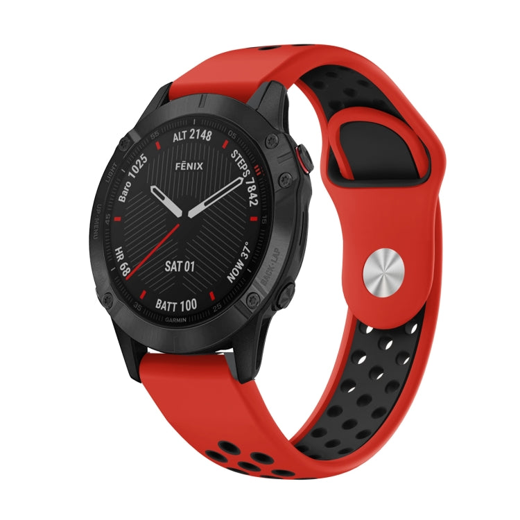 Cinturino sportivo in silicone traspirante da 22 mm, For Garmin Fenix 6 Sapphire GPS, For Garmin Fenix 5