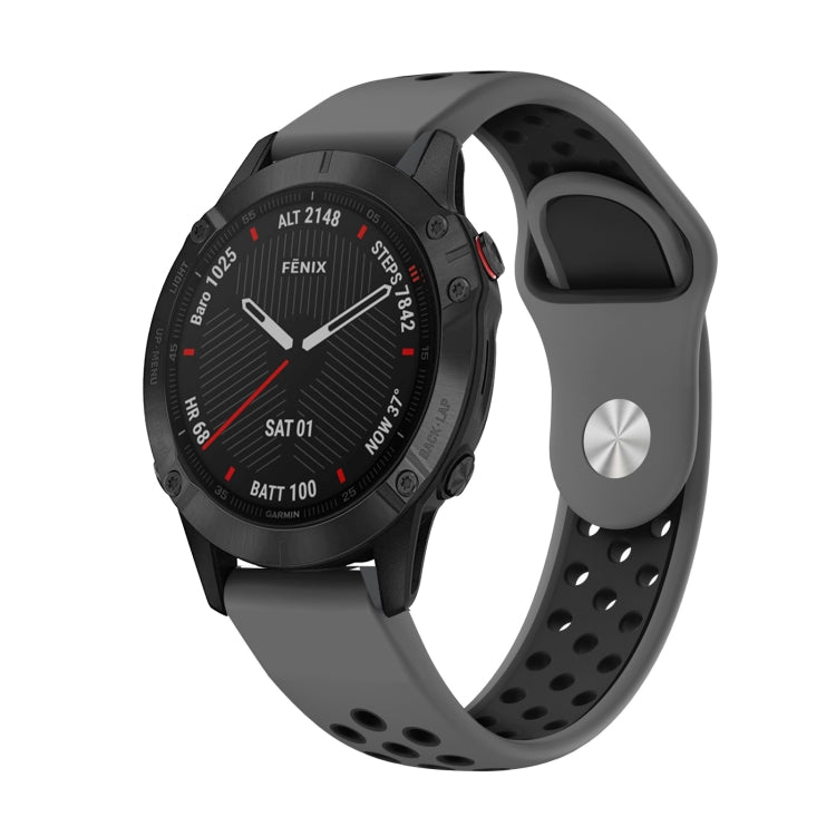 Cinturino sportivo in silicone traspirante da 22 mm, For Garmin Fenix 6 Sapphire GPS, For Garmin Fenix 5